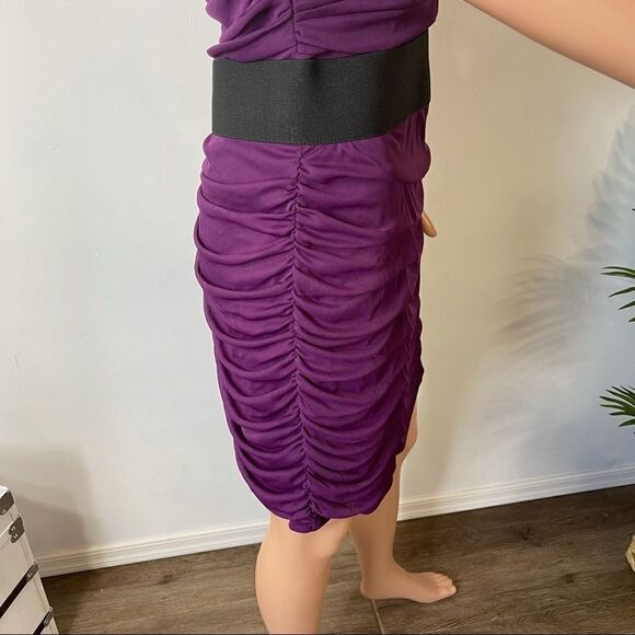 Alyn Paige Strapless Ruched Bodycon Dress Sz 11/12 - Picture 7 of 16